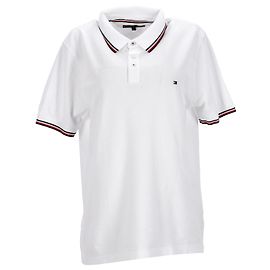 Tommy Hilfiger Polo da uomo slim fit con nastro iconico Bianco