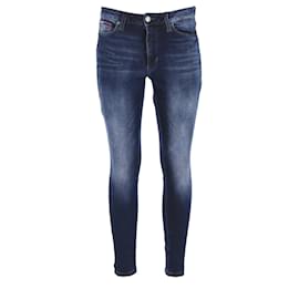 Tommy Hilfiger-Womens Sylvia Super Skinny High Rise Faded Jeans-Blue