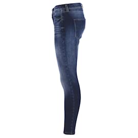 Tommy Hilfiger-Calça jeans feminina Sylvia super skinny cintura alta desbotada-Azul