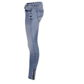 Tommy Hilfiger-Calça jeans feminina Nora skinny fit com zíper no tornozelo-Azul,Azul claro