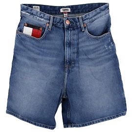 Tommy Hilfiger Short en denim de coton recyclé coupe maman Bleu