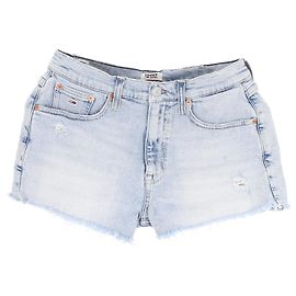 Tommy Hilfiger Shorts sazonais femininos Azul Azul claro