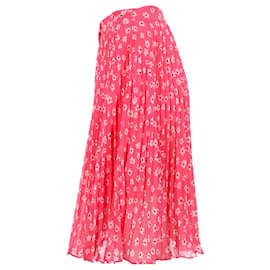 Tommy Hilfiger-Womens Stars And Stripes Pleated Midi Skirt-Pink