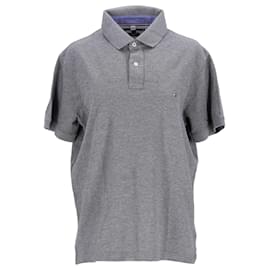 Tommy Hilfiger-Mens Textured Slim Fit Polo-Grey