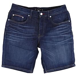 Tommy Hilfiger-Shorts jeans masculinos com ajuste reto-Azul