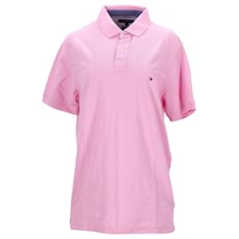 Tommy Hilfiger-Strukturiertes Slim Fit-Poloshirt für Herren-Pink