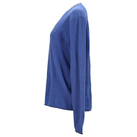 Tommy Hilfiger-Tommy Hilfiger Jersey texturizado con cuello redondo para hombre en algodón azul-Azul