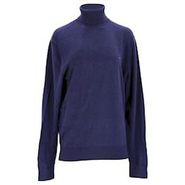 Tommy Hilfiger-Jersey de cuello alto de seda y algodón para hombre-Azul