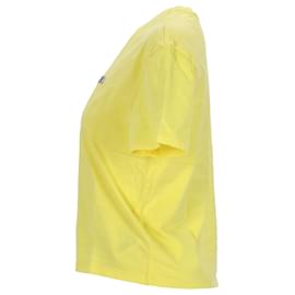 Tommy Hilfiger-Camiseta feminina com corte colorido e logotipo bloqueado-Amarelo