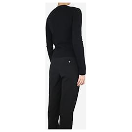 Prada-Schwarzer Pullover mit Rundhalsausschnitt – Größe UK 10-Schwarz