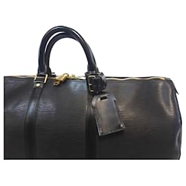 Louis Vuitton-Keepall 55 Epi Leather Black - VI0934-Black