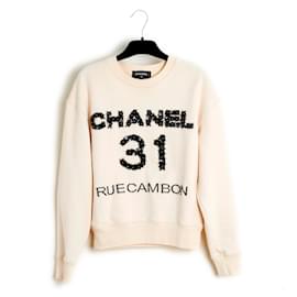 Chanel-Pré Outono 2020 Chanel Cambon Top Sweat shirt S-Cru