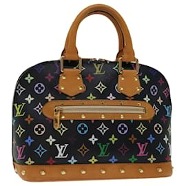 Louis Vuitton-LOUIS VUITTON Monogram Multicolor Alma Hand Bag Black M92646 LV Auth 67625A-Black