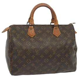 Louis Vuitton-Louis Vuitton Monogram Speedy 30 Bolso de mano M41526 LV Auth yk11207-Monograma