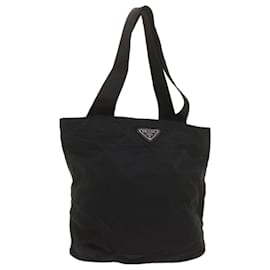 Prada-PRADA Hand Bag Nylon Black Auth 67600-Black