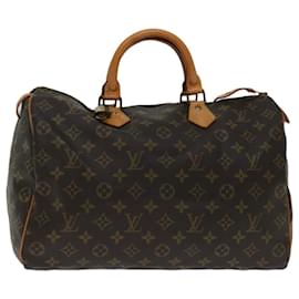 Louis Vuitton-Louis Vuitton Monogram Speedy 35 Hand Bag M41524 LV Auth ki4147-Monogram