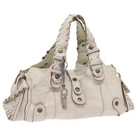 Chloé-Chloe Silverado Shoulder Bag Leather White Auth 68156-White