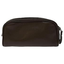 Louis Vuitton-LOUIS VUITTON Taiga Trousse Yvan Clutch Bag Grizzly M32498 LV Auth 67738-Brown