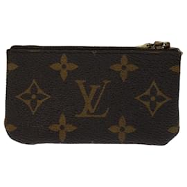 Louis Vuitton-Bolsa Moeda M LOUIS VUITTON Monograma Pochette Cles M62650 Autenticação de LV 57885-Monograma