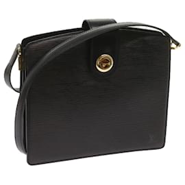 Louis Vuitton-LOUIS VUITTON Epi Capuchin Shoulder Bag Black M52342 LV Auth 68453-Black