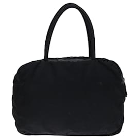 Prada-PRADA Hand Bag Nylon Black Auth fm3215-Black