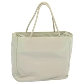 Prada-PRADA Hand Bag Nylon White Auth 67984-White