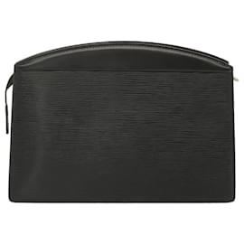 Louis Vuitton-LOUIS VUITTON Epi Trousse Creta Clutch Negro M48402 LV Auth 68357-Negro