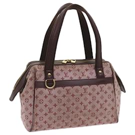 Louis Vuitton-LOUIS VUITTON Monogram Mini Josephine PM Hand Bag Red M92216 LV Auth 68448-Red