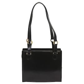 Gianni Versace-Gianni Versace Bolso De Hombro Cuero Negro Auth hk1143-Negro