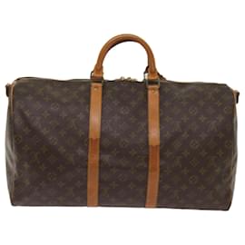 Louis Vuitton-Louis Vuitton Monogram Keepall Bandouliere 50 Bolsa Boston M41416 LV Auth 54480-Monograma