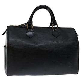 Louis Vuitton-Louis Vuitton Epi Speedy 30 Bolsa de mão Noir Black M43002 LV Auth yk11000-Preto