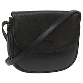 Autre Marque-Burberrys Shoulder Bag Leather Black Auth ep3585-Black