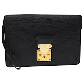 Louis Vuitton-LOUIS VUITTON Epi Serie Dragonne Hand Bag Black M52612 LV Auth 67860-Black