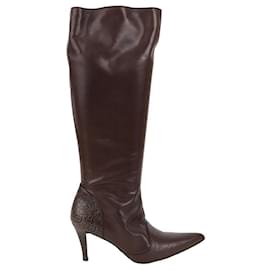 Salvatore Ferragamo-Leather boots-Brown