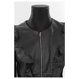 Pinko-Leather coat-Black