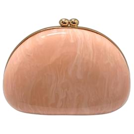 Uterque-Tortoiseshell evening bag-Pink,Peach