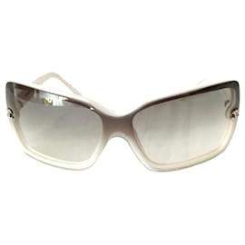 Chanel-Óculos de sol Chanel Vintage-Branco
