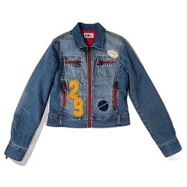 Byblos blu denim jacket streetstyle Blue