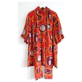 Chloé Chloe Pre-Fall 2019 Cameo Print Schalbluse Rot