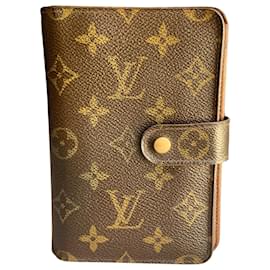 Louis Vuitton-LOUIS VUITTON compact wallet-Brown,Monogram