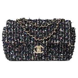 Chanel-Sac Chanel Timeless/Tweed Clássico Multicolorido - 101754-Multicor