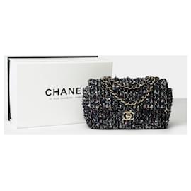 Chanel-Sac CHANEL Timeless/Classique en Tweed Multicolor - 101754-Multicolore