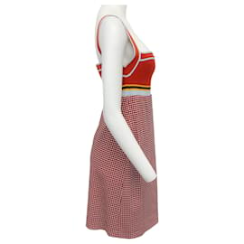 Autre Marque-Marni Rust Multi Knit Dress-Red