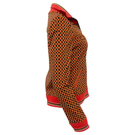 Autre Marque-Marni Arancia / Giacca in maglia con zip nera a quadri-Arancione