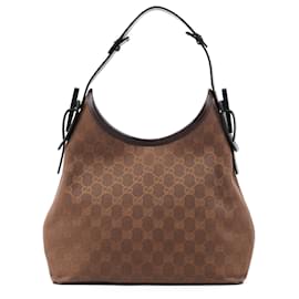 Gucci-GUCCI Shoulder bags Cotton Brown Jackie-Brown