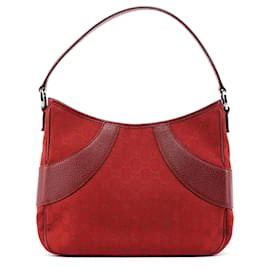 Gucci-GUCCI Shoulder bags Cotton Red Jackie-Red