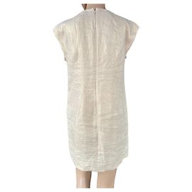 Robe mini en lin J.Crew crème Écru