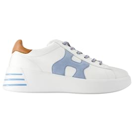 Hogan-Rebel H Sneakers - Hogan - Leather - White-White