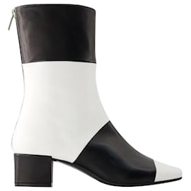 Carel-Estime Go Ankle Boots - Carel - Leather - Black/White-Black