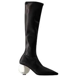 Courreges-Circle Boots - Courreges - Synthetic Leather - Black-Black